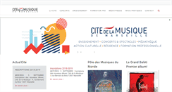 Desktop Screenshot of citemusique-marseille.com